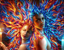 Схема вышивки «Он и она»