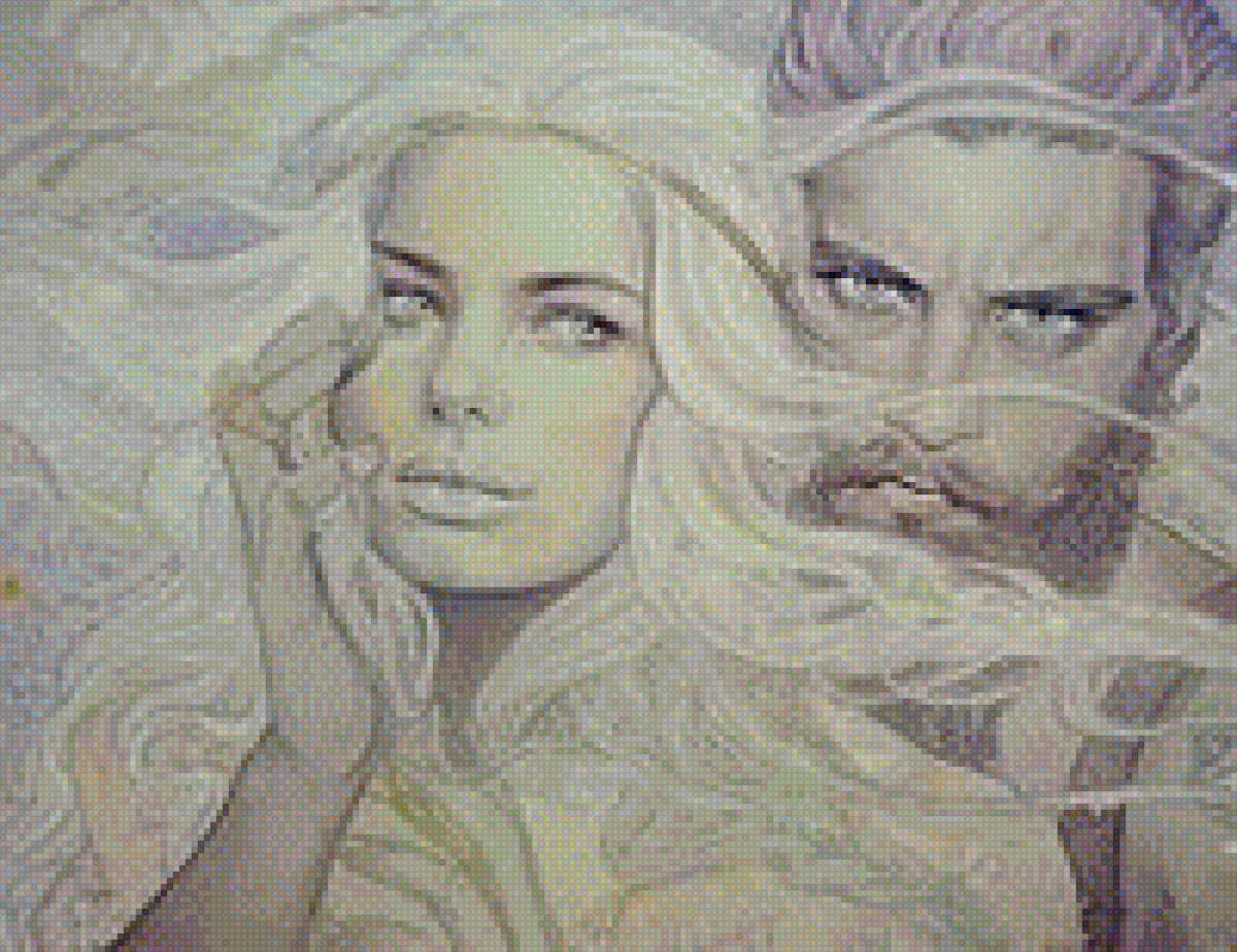 Он и она - мужчина, картина, образы, женщина - предпросмотр