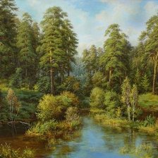 Схема вышивки «пейзаж»