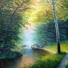 Оригинал схемы вышивки «пейзаж» (№2057997)