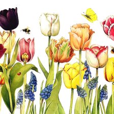 Схема вышивки «цветы»