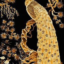 Схема вышивки «павлин»