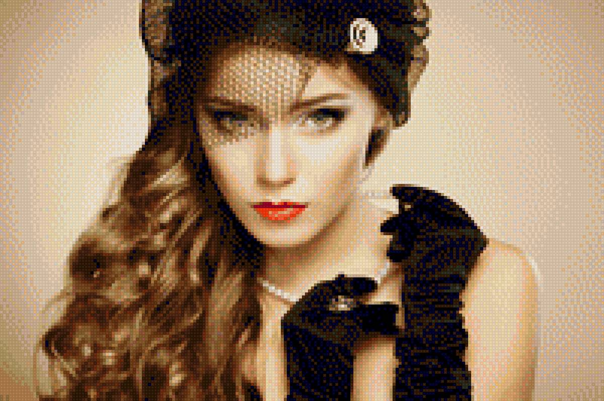 Девушка в шляпке. - люди. - предпросмотр