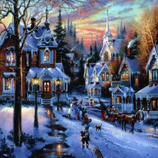 Схема вышивки «зима»