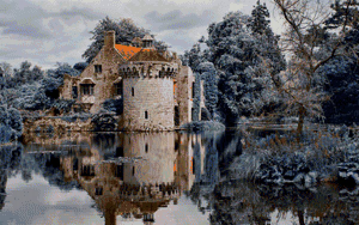 Замок у воды. - пейзаж, замок. - предпросмотр