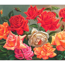 Оригинал схемы вышивки «Розы.» (№2060281)