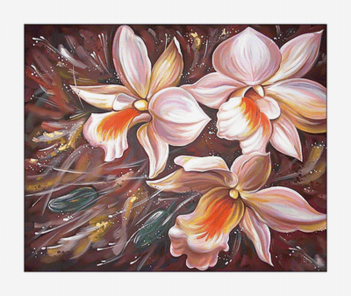 Цветы. Живопись. - цветы, картина, живопись - предпросмотр