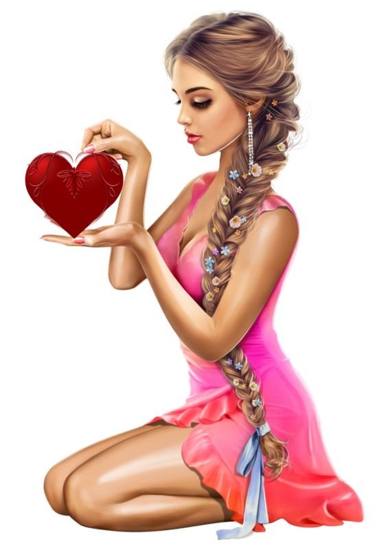 №2060386 - девушка, сердце, женские образы - оригинал