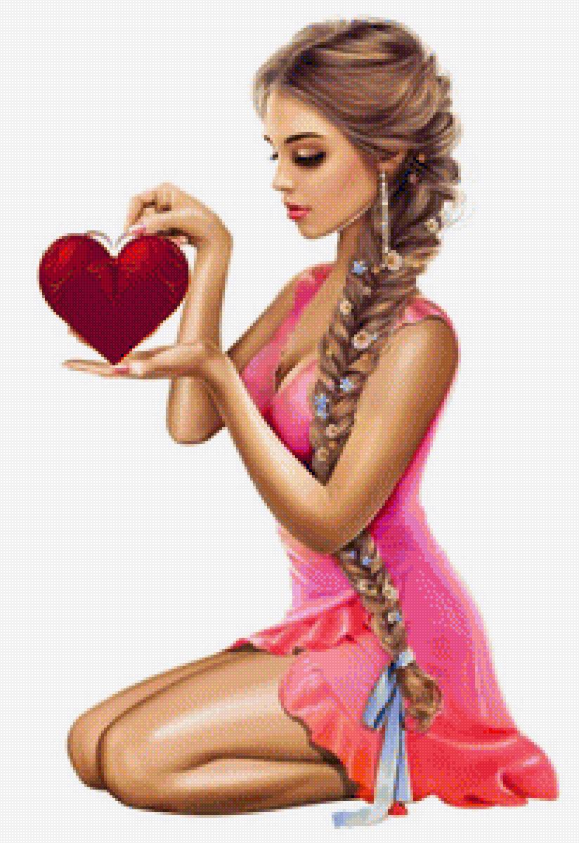 №2060386 - девушка, женские образы, сердце - предпросмотр