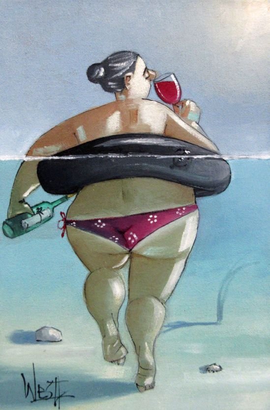 Сообщение в бутылке - люди, картины - оригинал