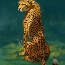 Оригинал схемы вышивки «Гепард» (№2061204)