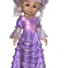 Схема вышивки «ЛИЛОВОЕ ПЛАТЬЕ»