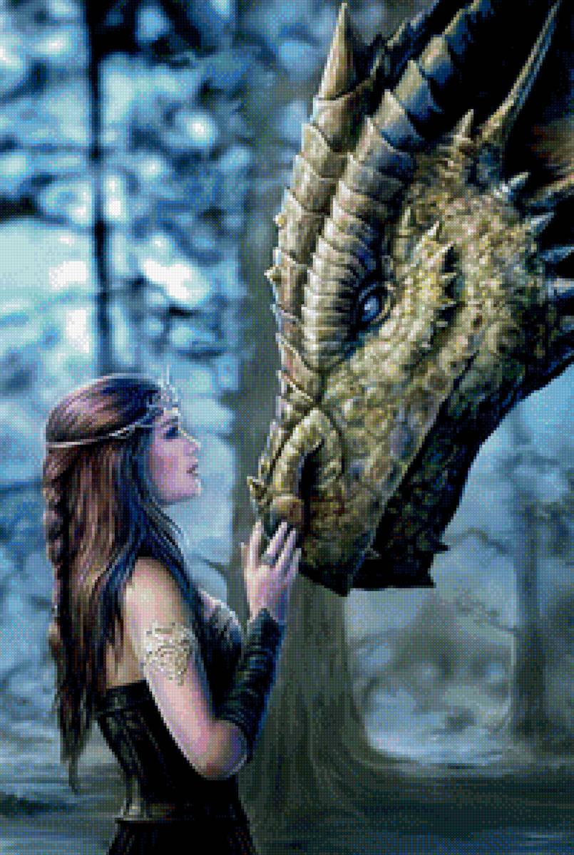 Девушка и дракон - предпросмотр