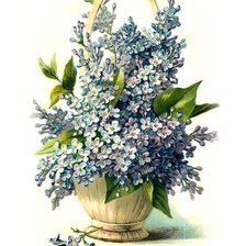 Схема вышивки «сирень»