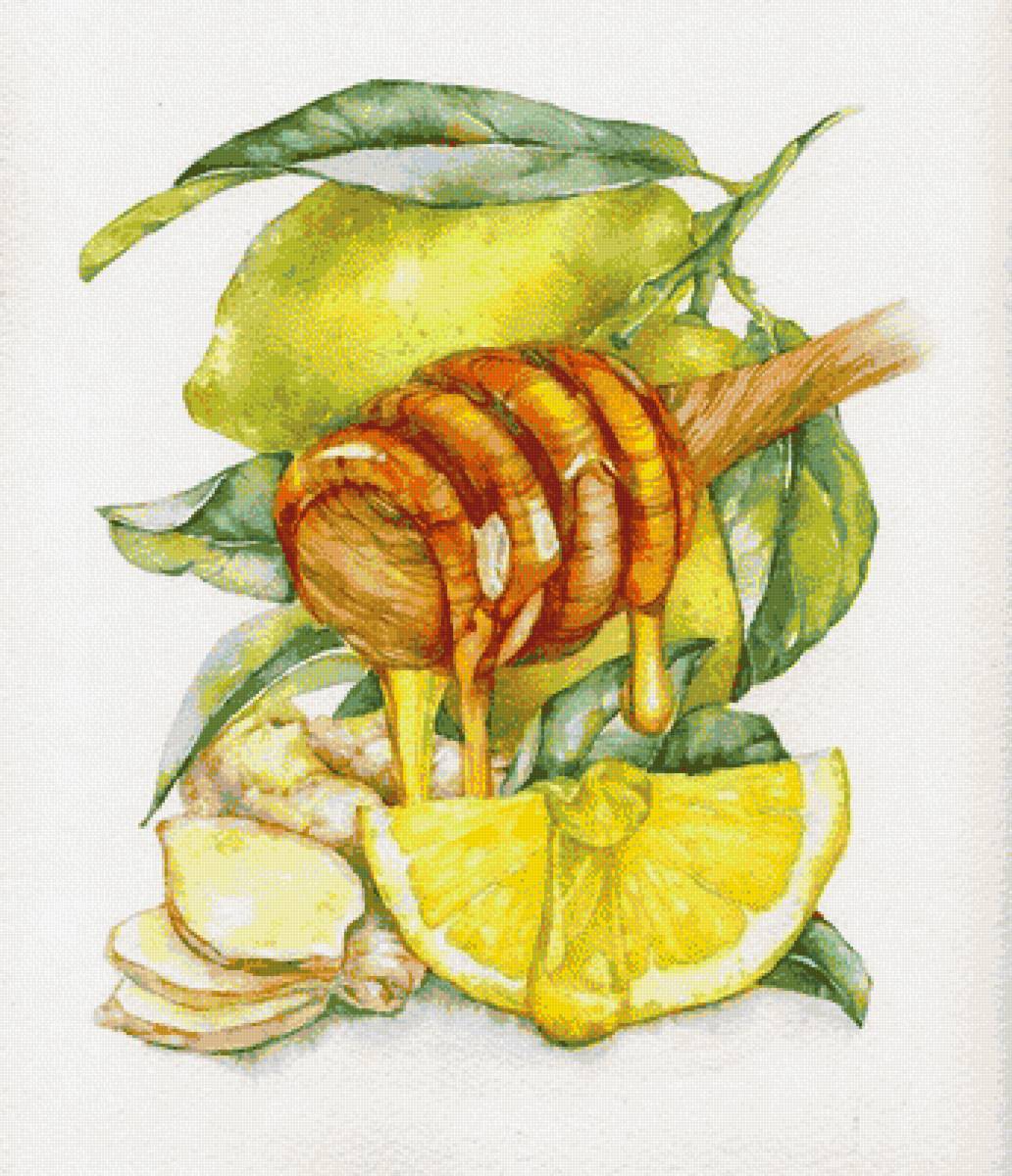 Лимон и мед - мед, лимон, еда - предпросмотр