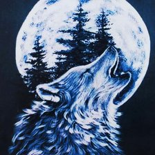 Схема вышивки «Волк»