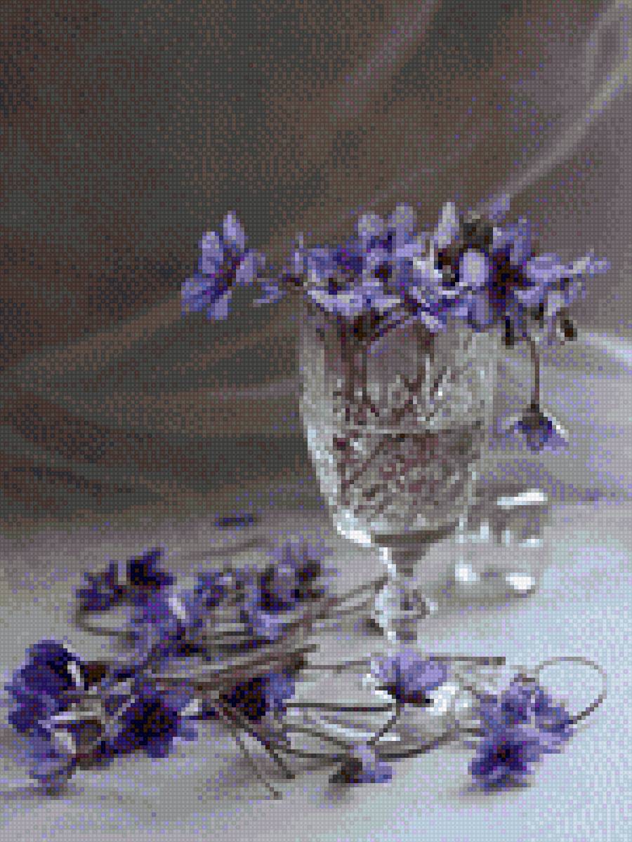 Синие цветы. - предпросмотр