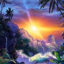 Схема вышивки «море»