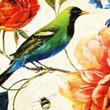 Схема вышивки «Птица»