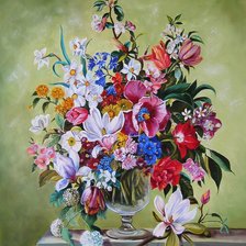 Схема вышивки «kytica zátíšie»