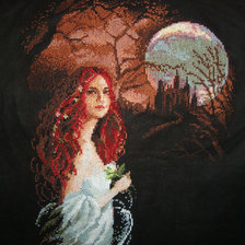 Схема вышивки «Девушка в ночи»