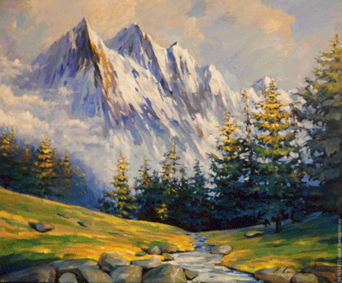 пейзаж - пейзаж, лес, гора - предпросмотр