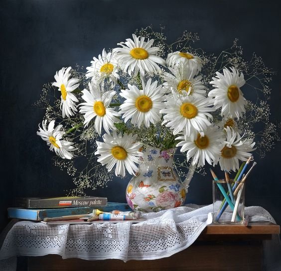 цветы - букет, ромашки - оригинал