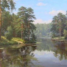 Схема вышивки «пейзаж»