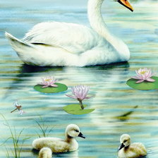 Оригинал схемы вышивки «Лебедь» (№2068211)