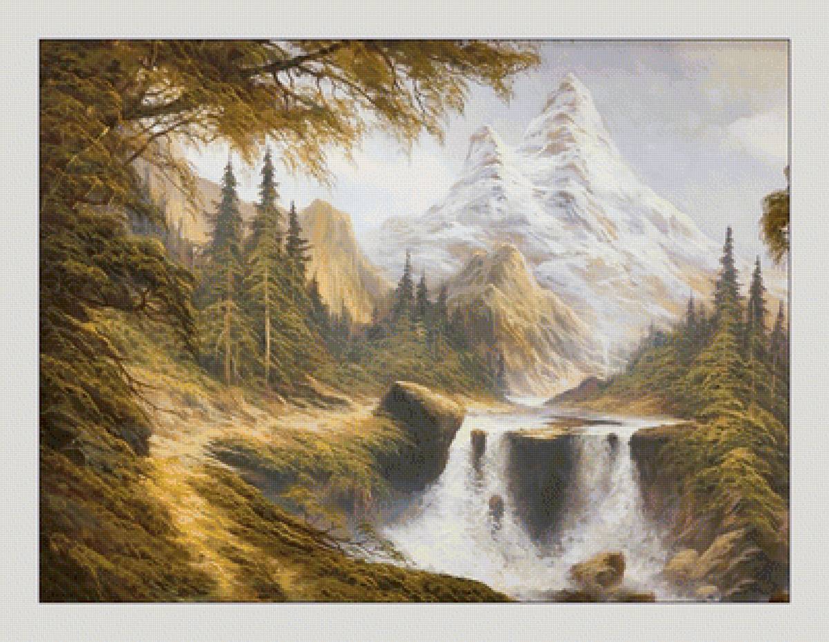 №2069279 - водопад, горы, пейзаж - предпросмотр