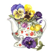 Схема вышивки «анютки»