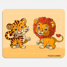 Схема вышивки «Tigre y leon»