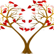 Схема вышивки «Arbol con corazones»