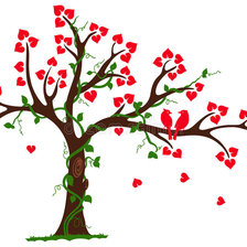 Схема вышивки «Arbol corazones 2»