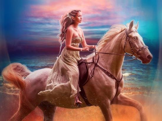 Эльф на коне - оригинал