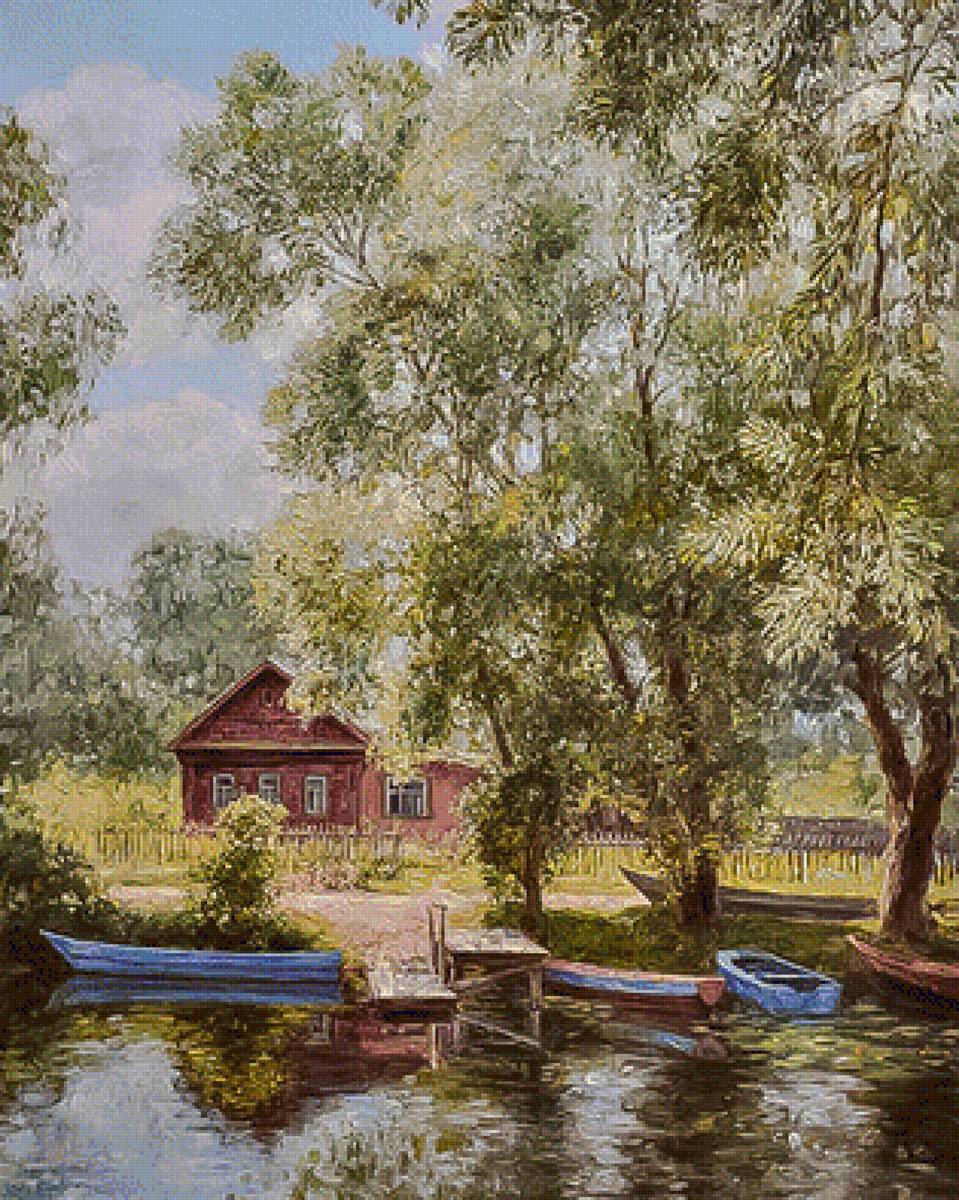 House on the River. - yuri kudrin paintings.scenarys. - предпросмотр