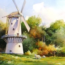 Схема вышивки «Мельница»