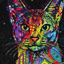 Схема вышивки «кот»