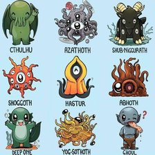 Схема вышивки «Ктулху и друзья»
