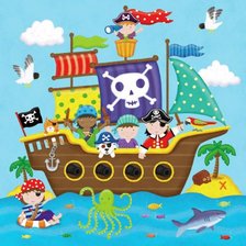 Схема вышивки «mi barco pirata»
