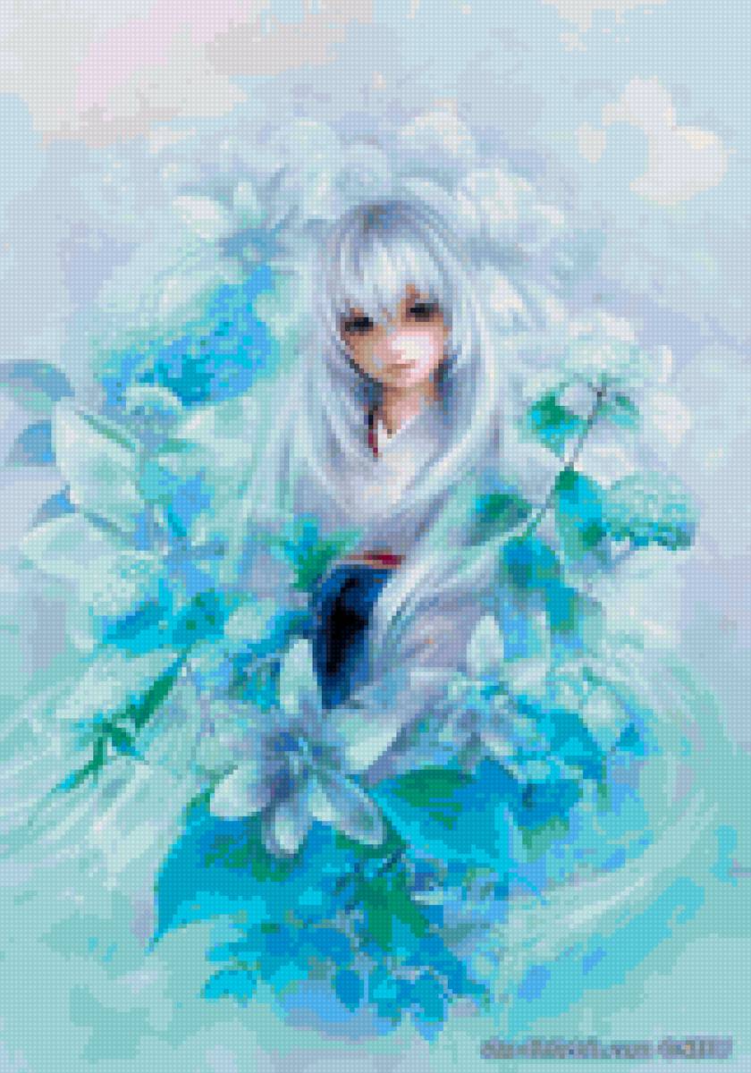 Фея Цветы - девушка, фэнтези, фея, цветы - предпросмотр