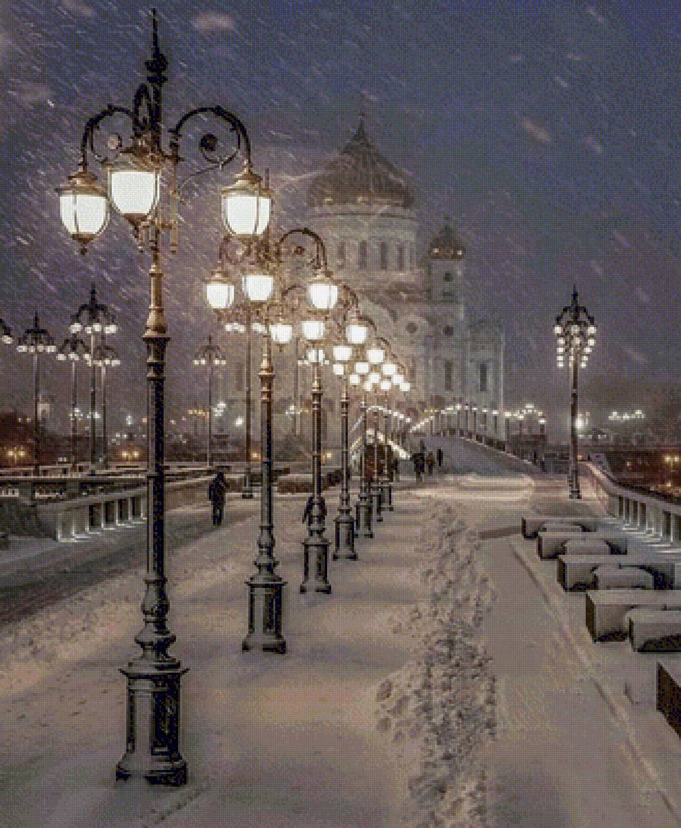 Метель - зима, снег, храм, метель - предпросмотр