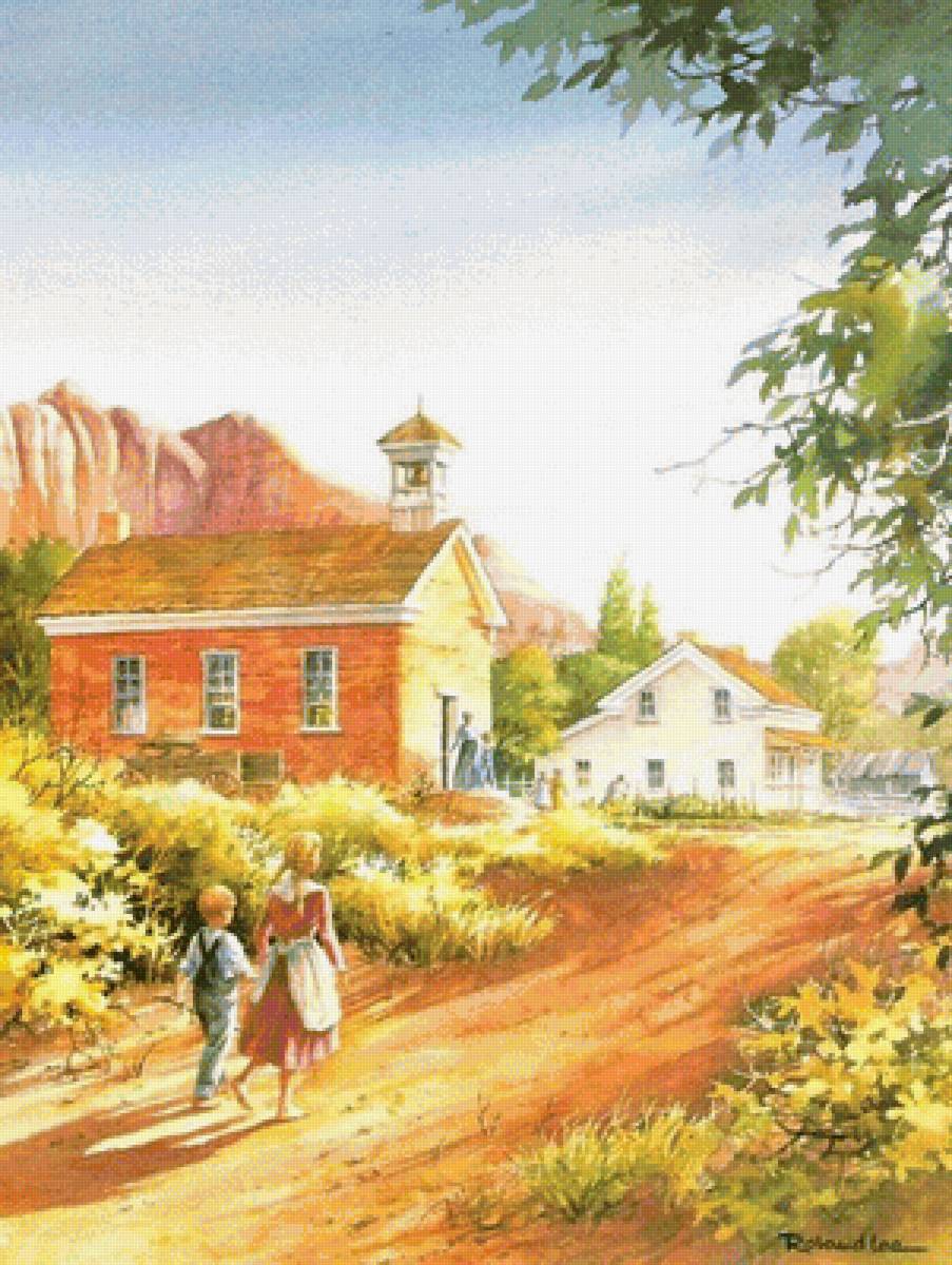 Домик - дом, природа пейзаж - предпросмотр