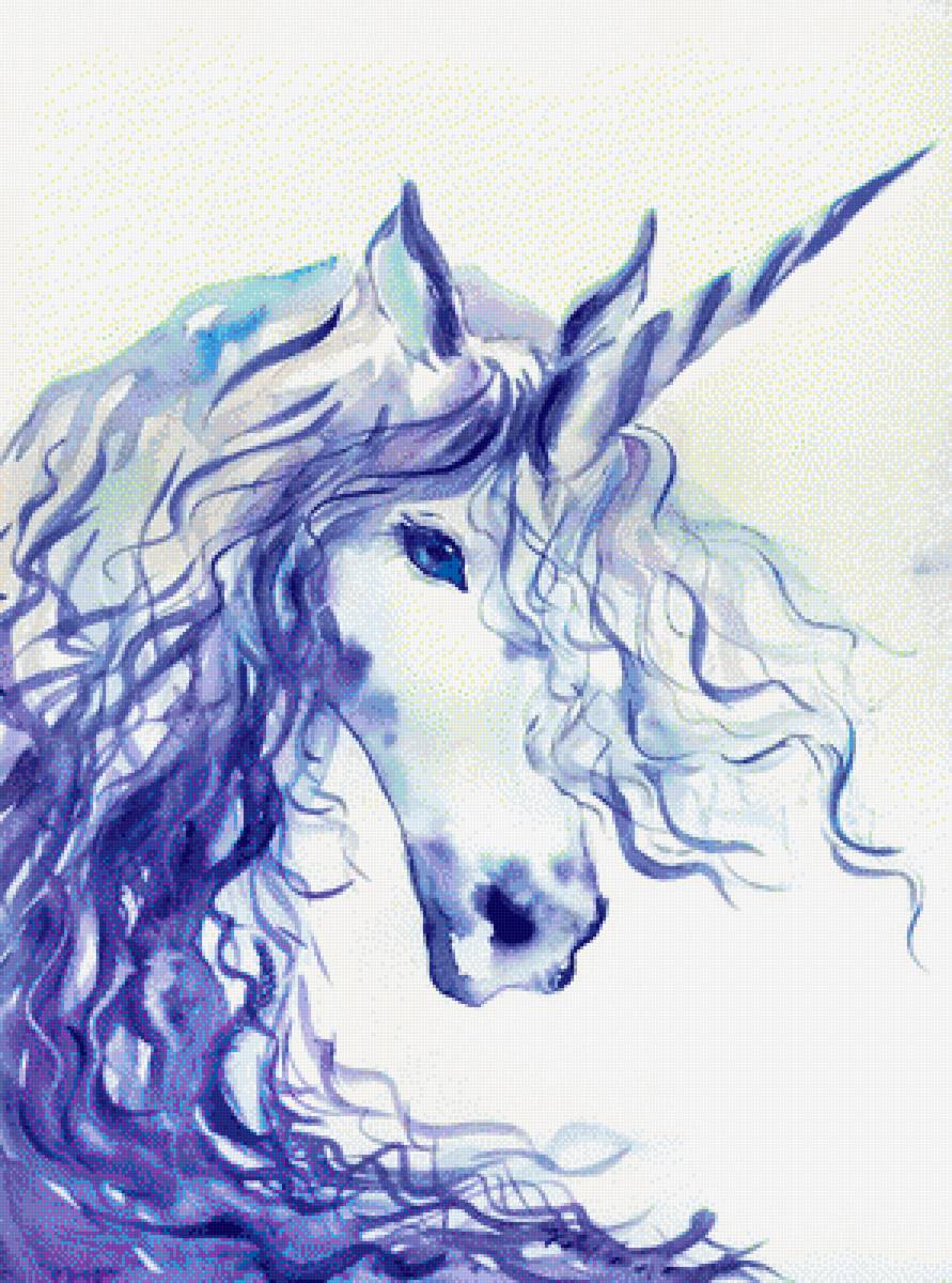 Единорог - животные, фэнтези, сказка, рисунок, единорог - предпросмотр