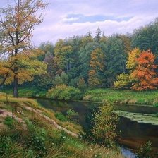 Схема вышивки «пейзаж»