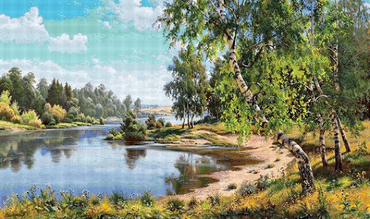 три березки у ручья - предпросмотр