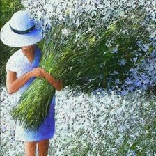 Девочка с цветами