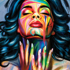 Схема вышивки «Девушка»