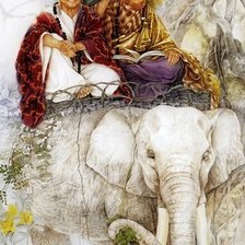 Оригинал схемы вышивки «приключения старцев на слоне» (№2078826)