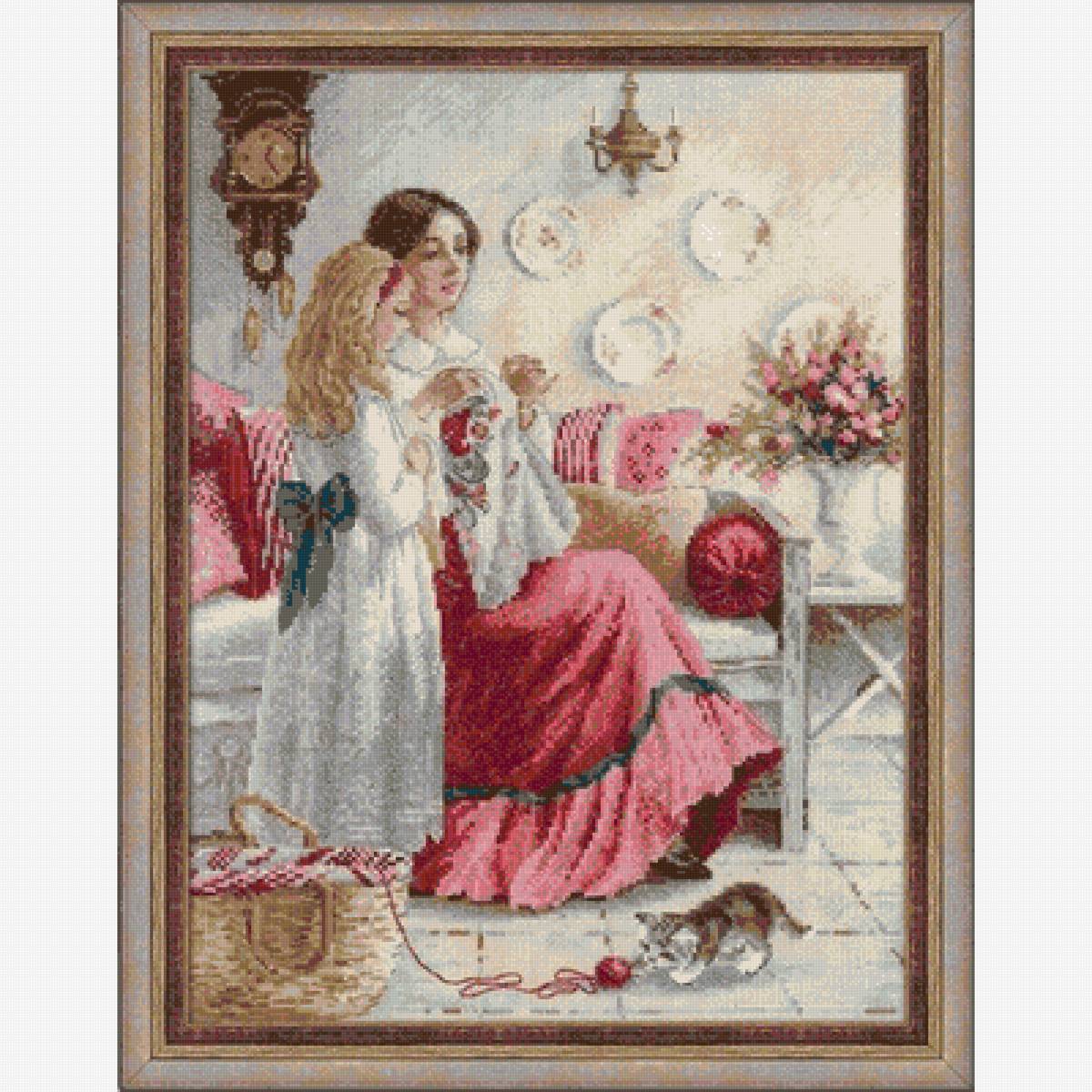 Уроки вышивки - РИОЛИС - картины, люди - предпросмотр